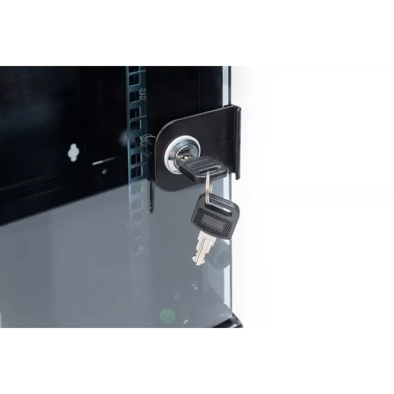 DIGITUS seinäkaappi 254 mm (10 inch) 6U seinäkaappi 330x312x300 mm, väri musta (RAL 9005)