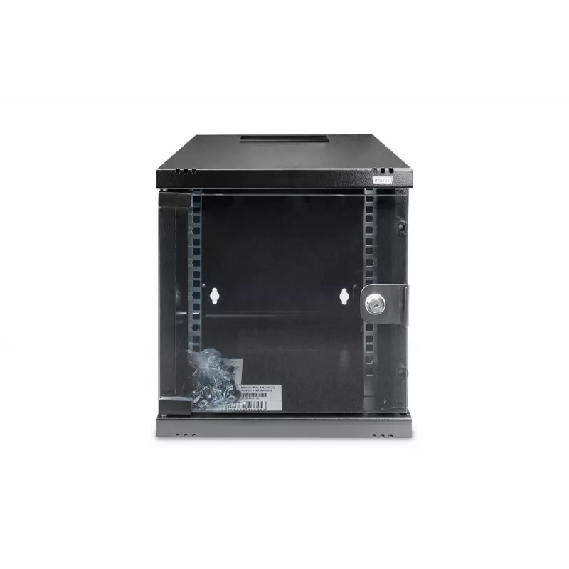 DIGITUS seinäkaappi 254 mm (10 inch) 6U seinäkaappi 330x312x300 mm, väri musta (RAL 9005)