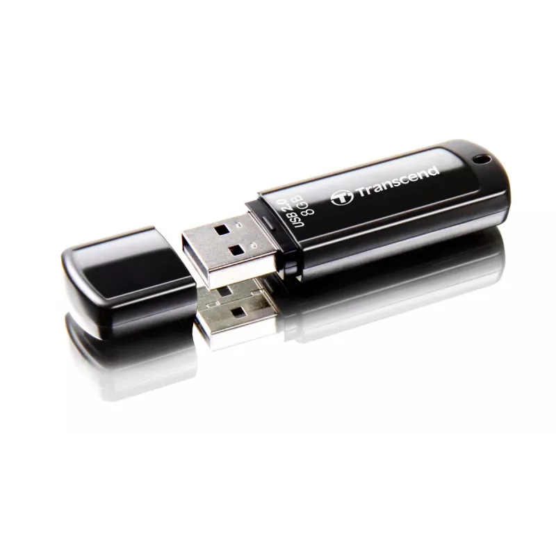 TRANSCEND Jetflash 350 - 8 GB USB-muistitikku - USB 2.0 - Musta