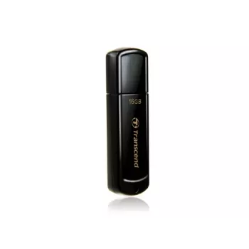 TRANSCEND Jetflash 350 - 16GB USB-muistitikku - USB 2.0 - musta