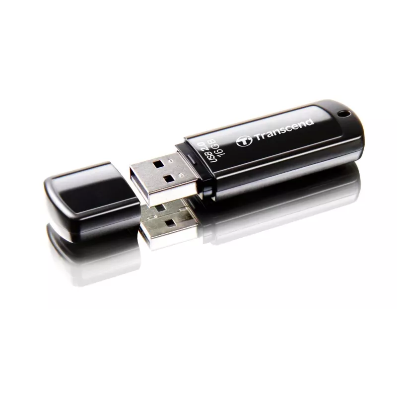 TRANSCEND Jetflash 350 - 16GB USB-muistitikku - USB 2.0 - musta