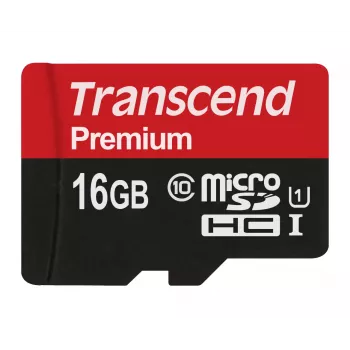 Flash-muisti Transcend 16GB MicroSDHC Class 10 UHS-I TS16GUSDCU1