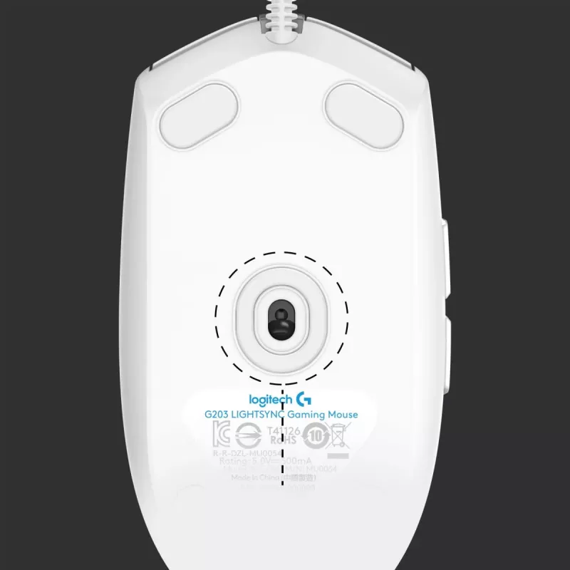 LOGITECH G203 Lightsync -pelihiiri USB valkoinen