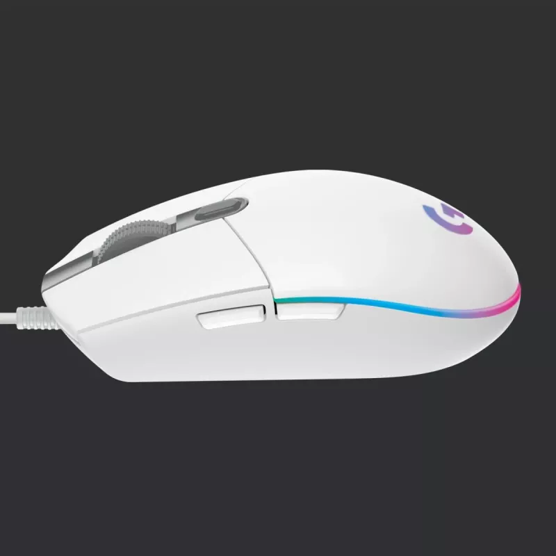 LOGITECH G203 Lightsync -pelihiiri USB valkoinen