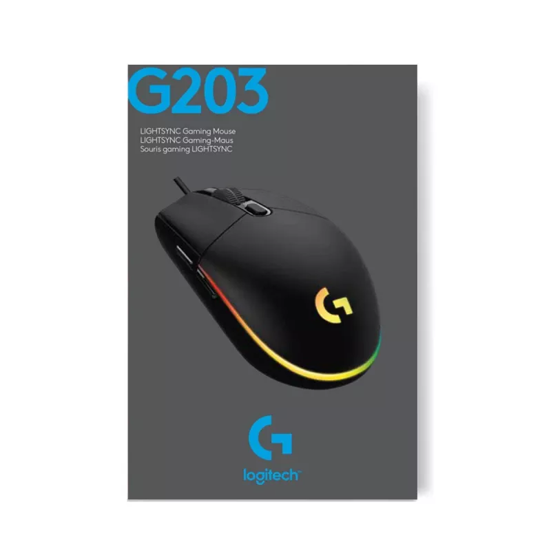 LOGITECH G203 Lightsync -pelihiiri USB valkoinen