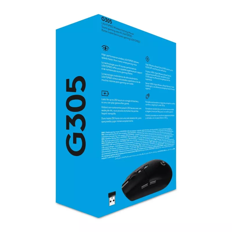 Logitech G305 Lightspeed langaton pelihiiri, musta