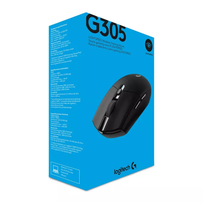 Logitech G305 Lightspeed langaton pelihiiri, musta