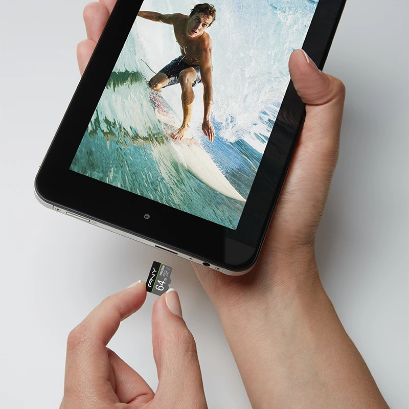 PNY Micro-SD Pro Elite 64 GB Class 10 UHS-I U3 A1 V30 SD-sovitin
