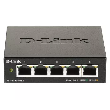 D-Link DGS-1100-05V2/E verkkokytkin hallittava L2 Gigabit Ethernet (10/100/1000) musta