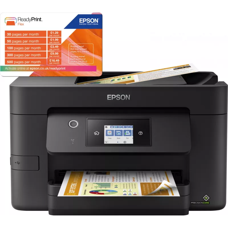 Epson WorkForce Pro WF-3820DWF mustesuihku A4 4800 x 2400 DPI 21 ppm Wi-Fi