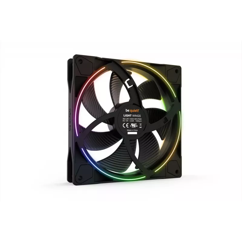 be quiet! Light Wings 140mm ARGB PWM tuuletin musta