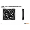 be quiet! Light Wings 140mm ARGB PWM High Speed tuuletin musta