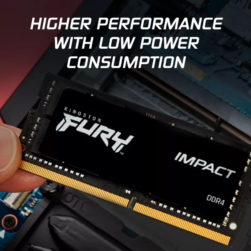 Kingston Technology FURY 32GB 3200MT/s DDR4 CL20 SODIMM (2 kpl pakkaus) Impact