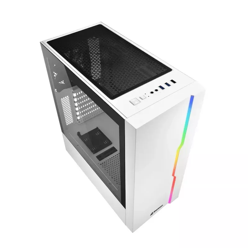 PC-kotelo Sharkoon RGB Slider Midi Tower valkoinen