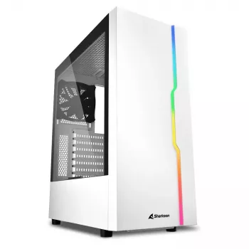 PC-kotelo Sharkoon RGB Slider Midi Tower valkoinen