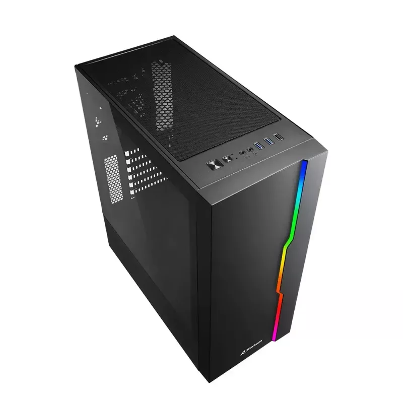 PC-kotelo Sharkoon RGB Slider Midi Tower musta