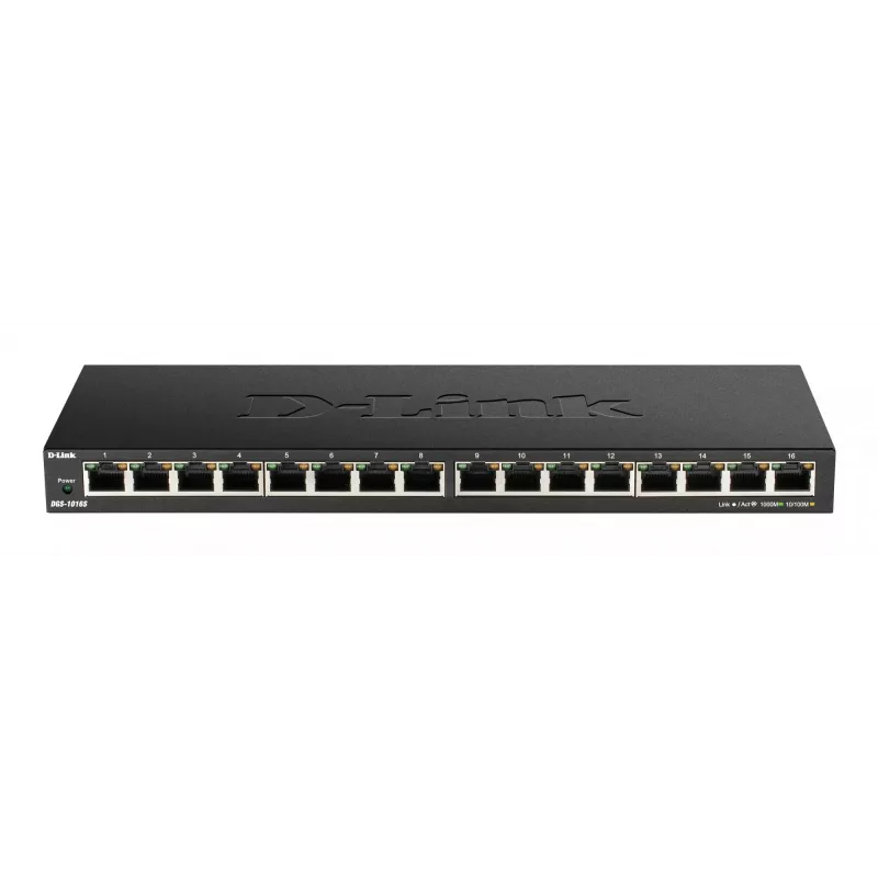 D-Link DGS-1016S hallitsematon Gigabit Ethernet (10/100/1000) musta