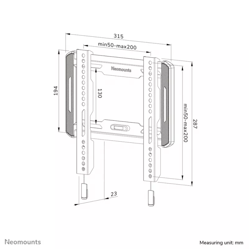 Neomounts WL30-550BL12 TV-seinäteline 24-65