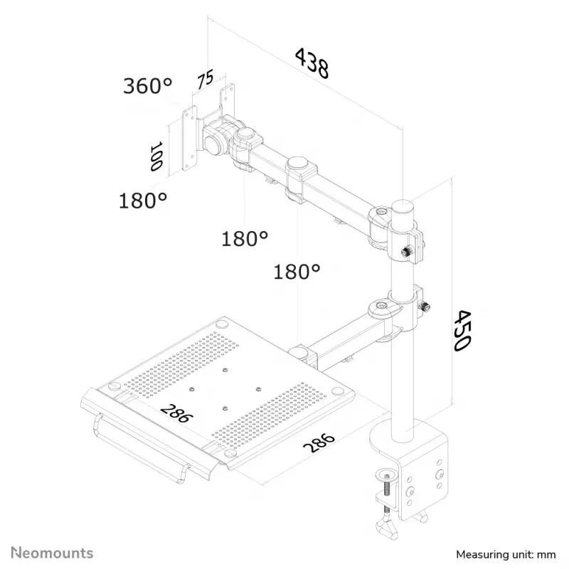 Neomounts FPMA-D960NOTEBOOK -monitoriteline kannettavatelineella 10-27
