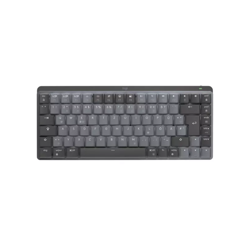 LOGITECH Mx Mechanical Mini minimalistinen langaton valaistu näppäimistö - grafiitti Tactile Quiet Qwertz saksa
