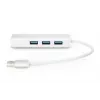 DIGITUS USB 3.0, 3-porttinen keskitin & Gigabit-LAN-sovitin 3xUSB A/F, 1xUSB A/M, 1xRJ45 LAN tukee Windows ja Mac OS
