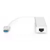 DIGITUS USB 3.0, 3-porttinen keskitin & Gigabit-LAN-sovitin 3xUSB A/F, 1xUSB A/M, 1xRJ45 LAN tukee Windows ja Mac OS