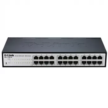 D-Link DGS-1100-24V2 hallittava L2 Gigabit Ethernet (10/100/1000) 1U musta, harmaa
