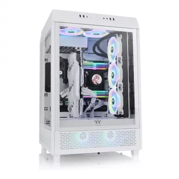 Thermaltake Ceres 500 TG ARGB Snow Midi Tower -tietokonekotelo, valkoinen