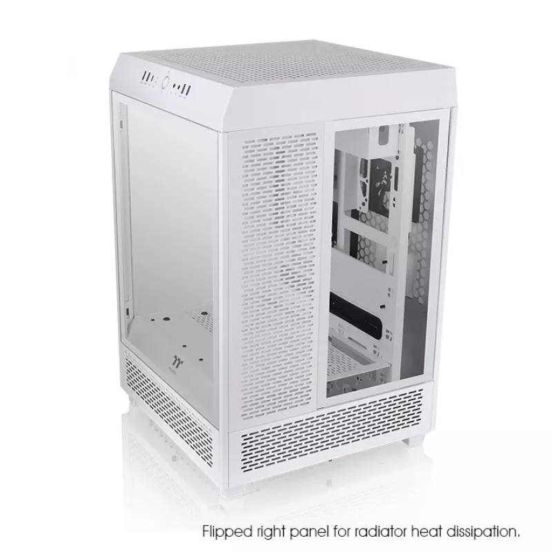 Thermaltake Ceres 500 TG ARGB Snow Midi Tower -tietokonekotelo, valkoinen