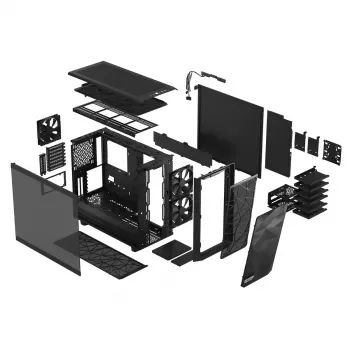 FRACTAL DESIGN Meshify 2 Light Tint karkaistu lasi musta