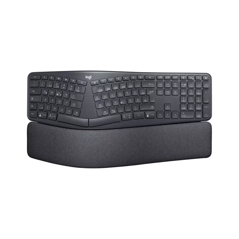 LOGITECH Ergo K860 - langaton jaettu näppäimistö Business Graphite Qwertz Deutsch