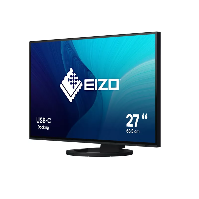 EIZO FlexScan EV2781-BK tietokonenäyttö 68,6 cm (27 tuuman) 2560 x 1440 pikseliä Quad HD LCD musta