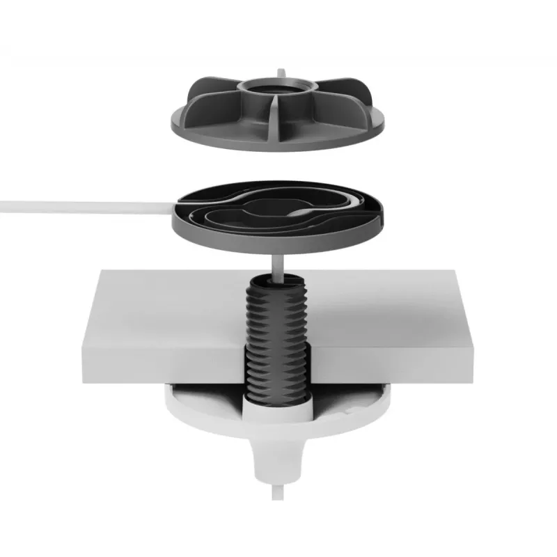 Logitech Mic Pod Pendant Mount (952-000123) kattokiinnike Rally Mic Pod -mikrofoneille, valkoinen