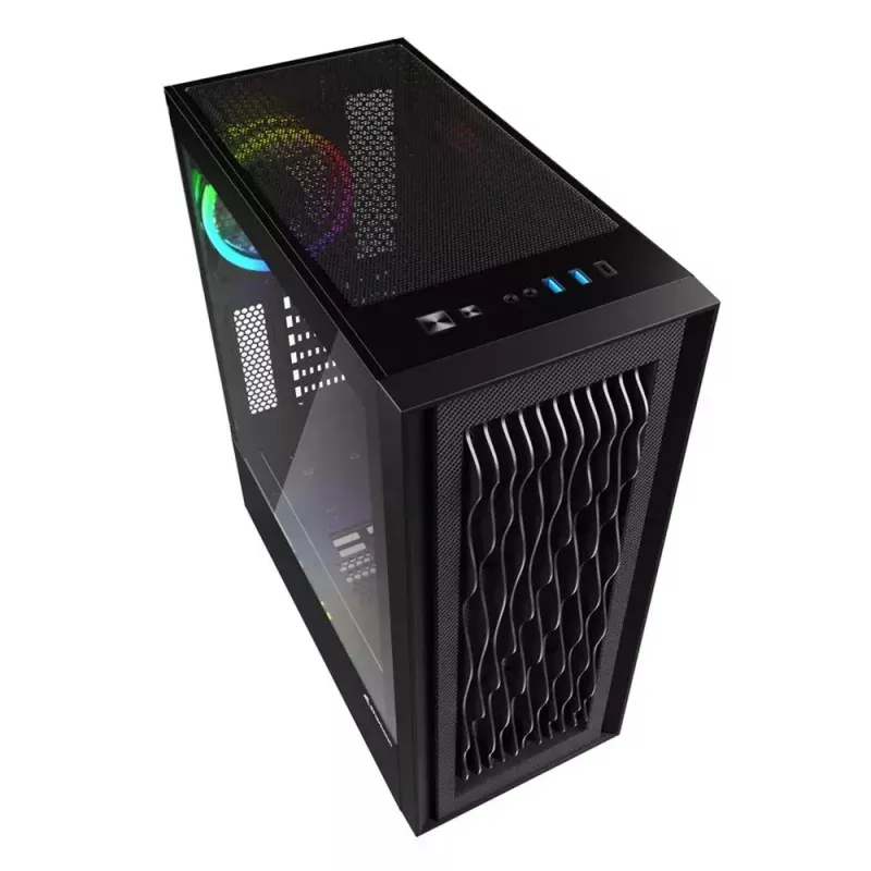 PC-kotelo Sharkoon RGB Wave Desktop musta