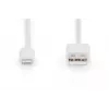 DIGITUS USB-A - Lightning MFI C89, 2 m data- ja latauskaapeli, valkoinen, 5 V, 2,4 A