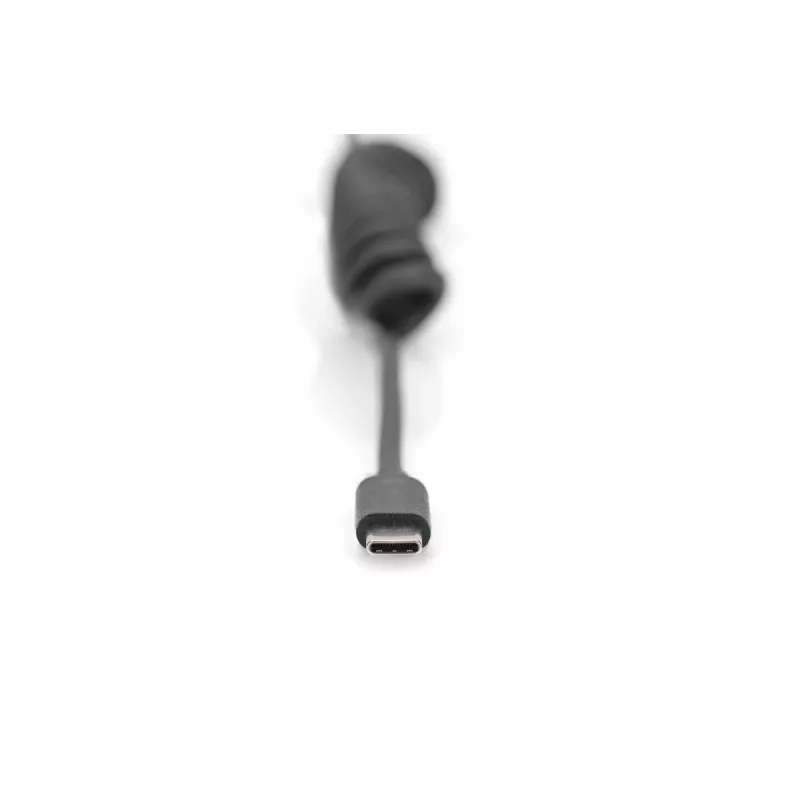 DIGITUS USB - Type-C - USB - Type-C spiraalikaapeli, TPU USB 2.0, PD60W Max; 1 m