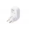 DIGITUS verkkolaite 2 USB-liitännällä 250V, 50 Hz, USB: 5V, 2,1A, valkoinen / harmaa