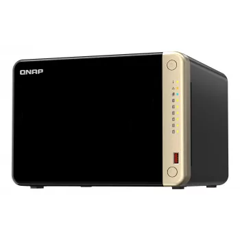 QNAP TS-664 NAS torni Intel® Celeron® N5095 8 GB DDR4 0 TB QNAP QTS musta, pronssi