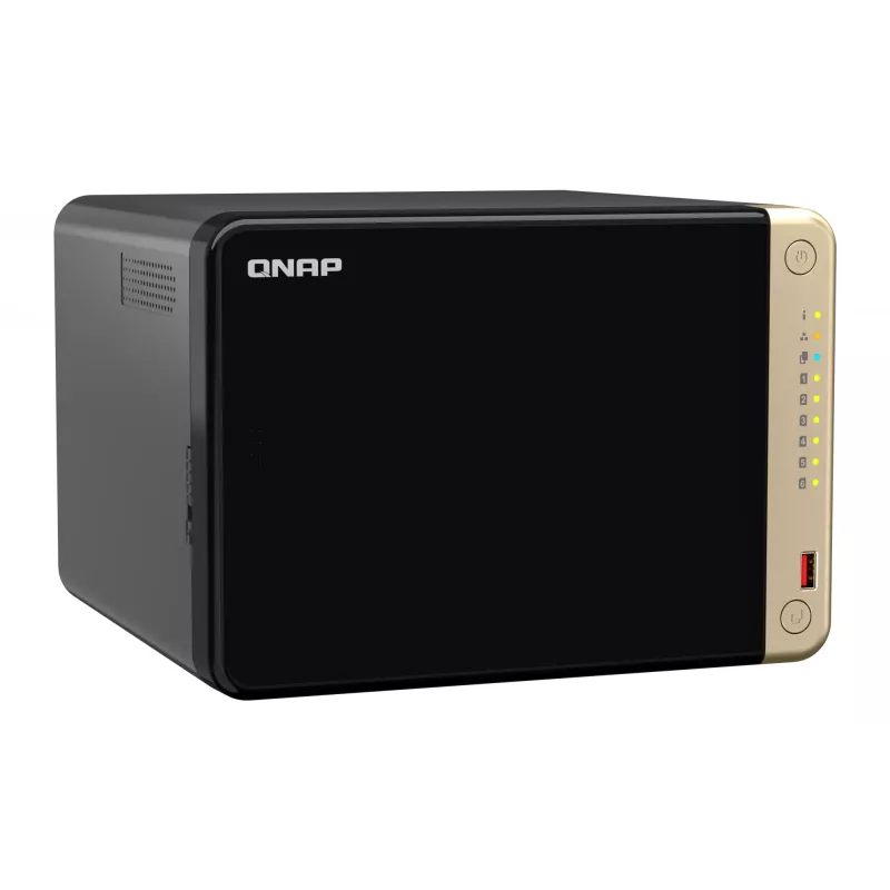 QNAP TS-664 NAS torni Intel® Celeron® N5095 8 GB DDR4 0 TB QNAP QTS musta, pronssi