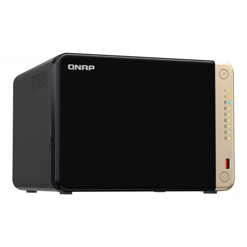 QNAP TS-664 NAS torni Intel® Celeron® N5095 8 GB DDR4 0 TB QNAP QTS musta, pronssi