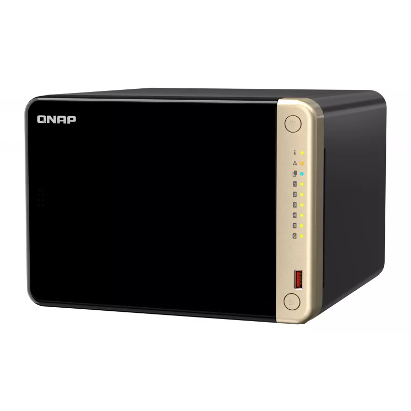 QNAP TS-664 NAS torni Intel® Celeron® N5095 8 GB DDR4 0 TB QNAP QTS musta, pronssi