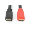 DIGITUS ASSMANN HDMI High Speed liitäntäkaapeli, tyyppi A, vahvistimella, M/M, 15m Full HD, CE, kulta musta