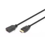 DIGITUS HDMI High Speed jatkokaapeli, tyyppi A M/F, 3 m Ethernetillä, Ultra HD 24p, kulta musta