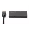 DIGITUS Ultra ohut HDMI-jakaja, 1x2, 4K/60Hz HDR, HDCP 2.2, 18 Gbps, Micro-USB-virtalähde