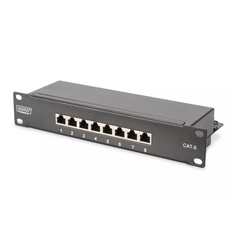 DIGITUS verkkosarja 10in-9U 312x300mm kotelo hylly PDU 8Port patch-paneeli