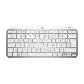 LOGITECH Minimalist Wireless Illuminated näppäimistö - MX KEYS MINI - Pale Gray - Qwertz Deutsch