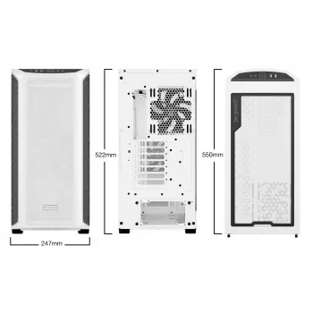 PC-kotelo be quiet! Shadow Base 800 DX valkoinen Midi Tower