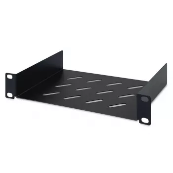 DIGITUS kiinteä hylly 254 mm (10 tuumaa) 1U 44x254x150 mm, väri musta (RAL 9005)