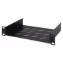 DIGITUS kiinteä hylly 254 mm (10 tuumaa) 1U 44x254x150 mm, väri musta (RAL 9005)