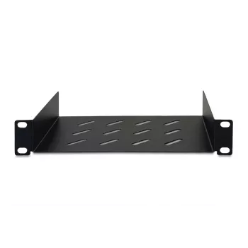 DIGITUS kiinteä hylly 254 mm (10 tuumaa) 1U 44x254x150 mm, väri musta (RAL 9005)